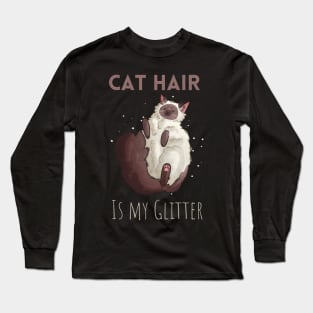 Cat Hair is my Glitter - Ragdoll cat Long Sleeve T-Shirt